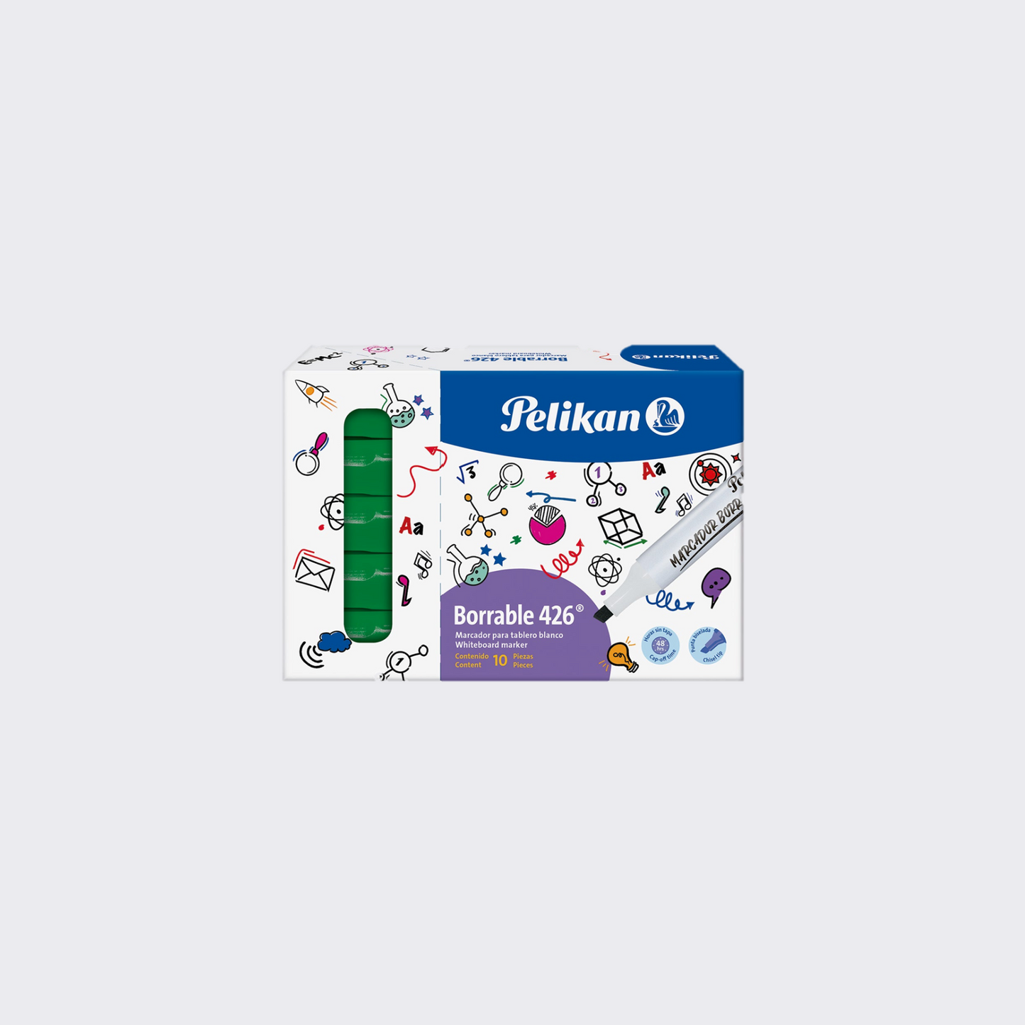 MARCADOR BORRABLE 426® CJ/10 VERDE