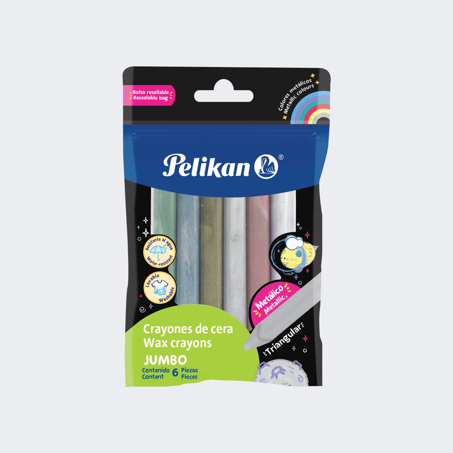 PELICRAYONES JUMBO METÁLICOS
