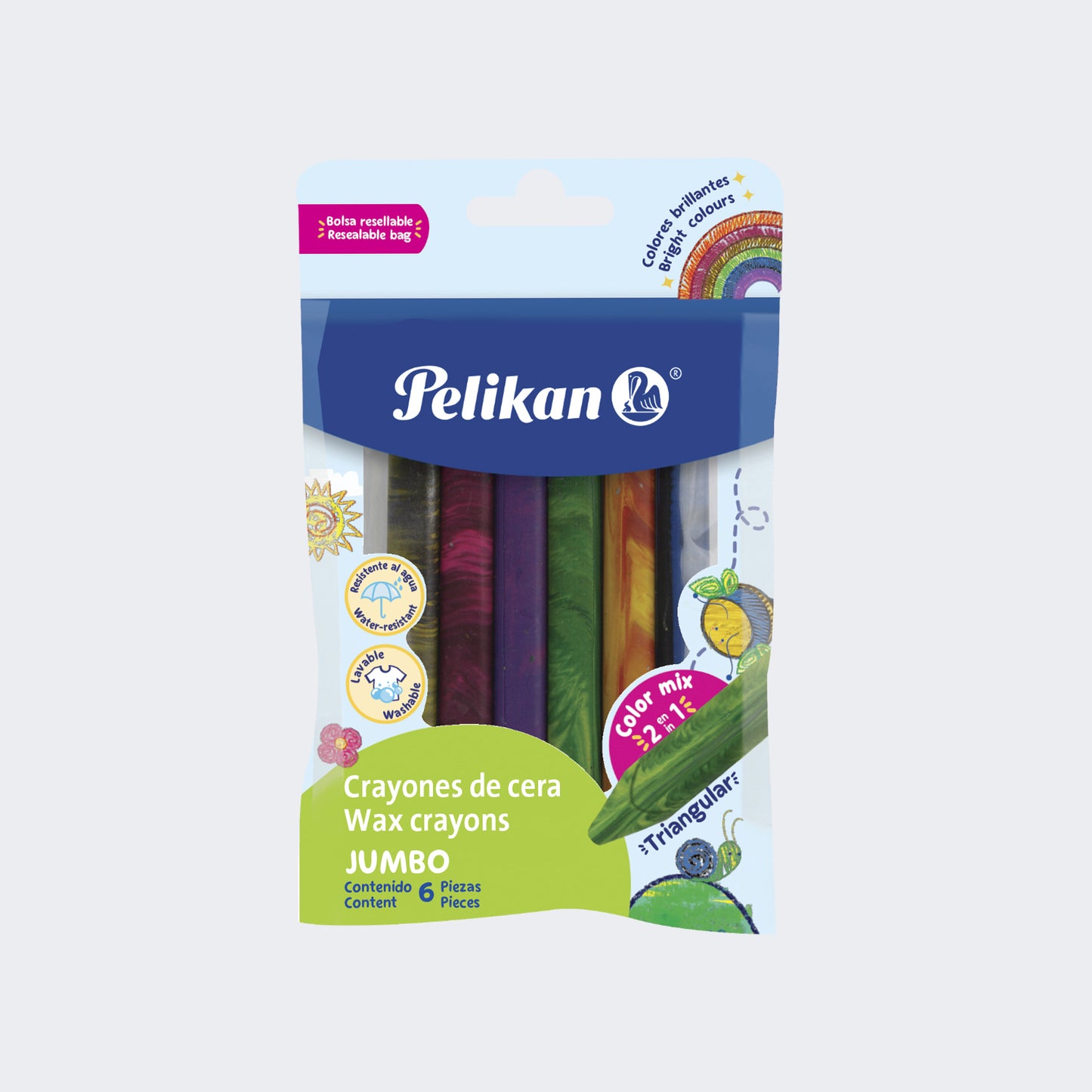 PELICRAYONES JUMBO COLOR MIX