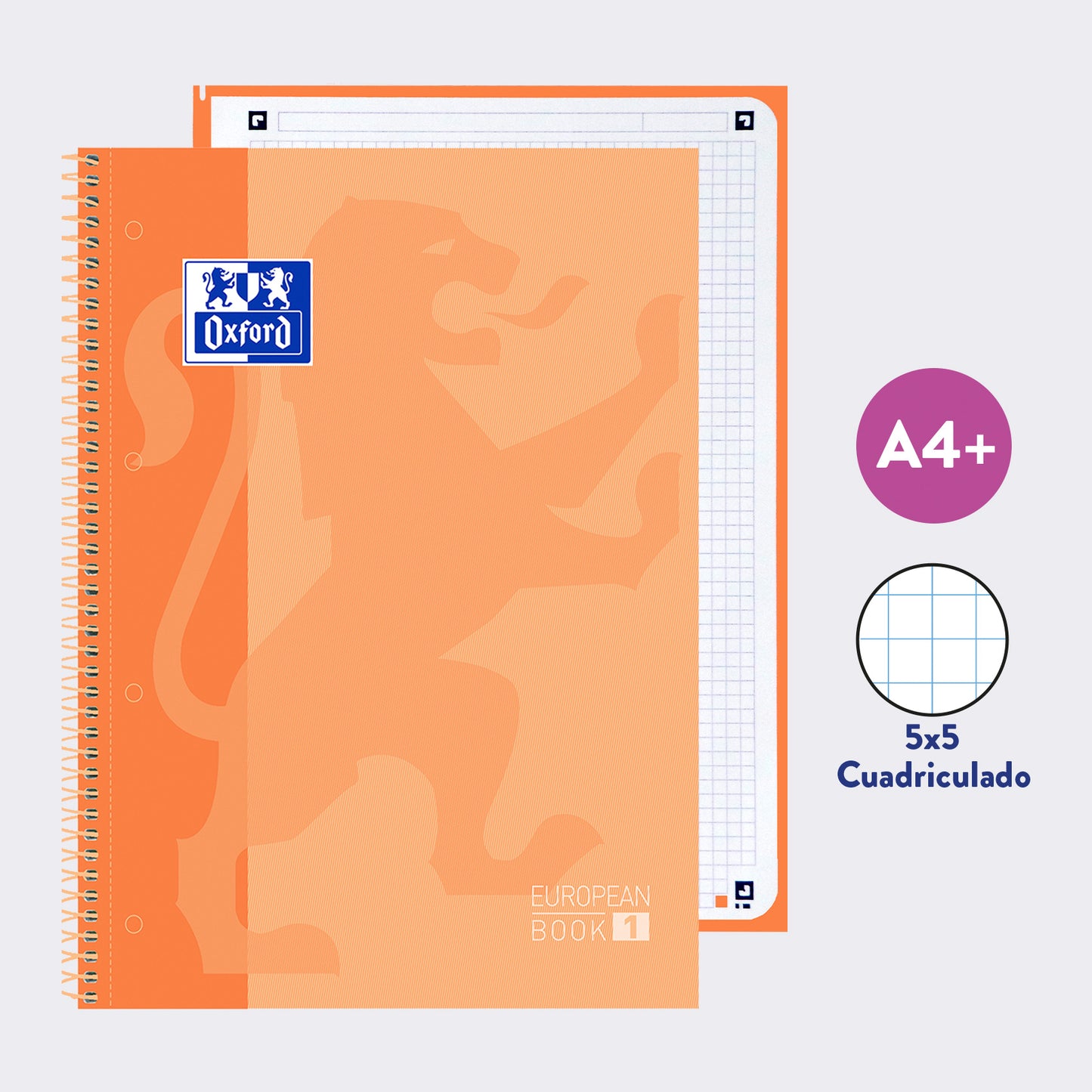 OXFORD CLASSIC EUROPEANBOOK 1 MATERIA CUADRICULADO MELOCOTÓN