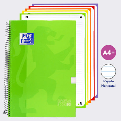 OXFORD CLASSIC EUROPEANBOOK 5 MATERIAS RAYADO MANZANA VERDE