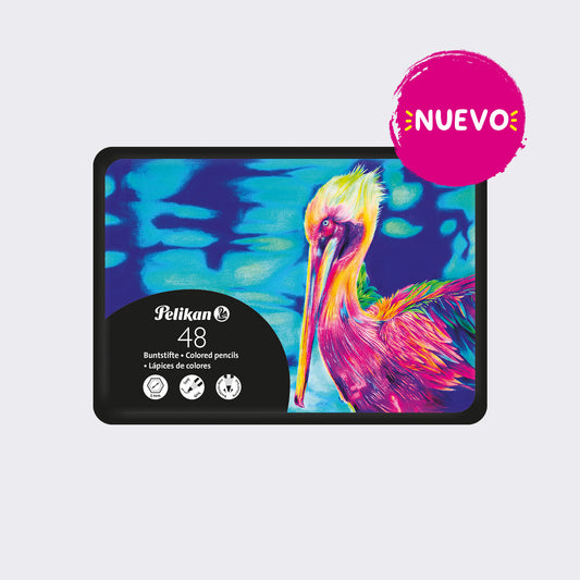 LAPICES DE COLORES SUPER PREMIUM CJ/48 HEXAGONAL (CAJA METALICA)