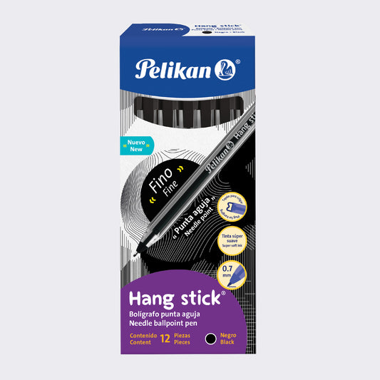 BOLÍGRAFO HANG STICK PUNTA AGUJA CJ/12 NEGRO