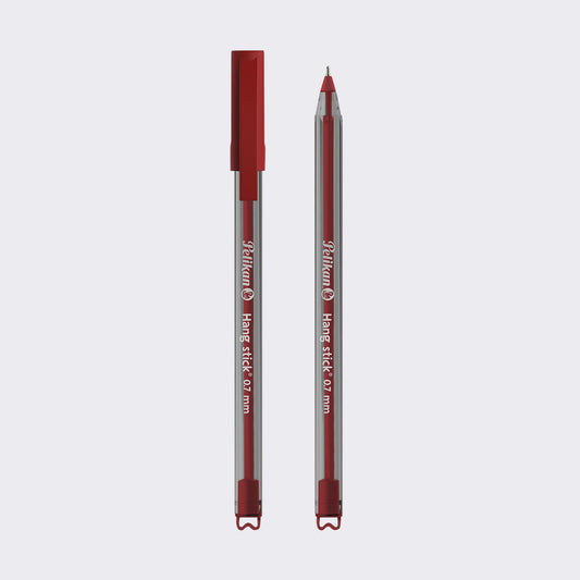 BOLÍGRAFO HANG STICK PUNTA AGUJA CJ/12 ROJO