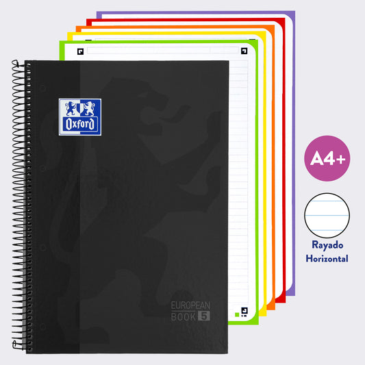 OXFORD CLASSIC EUROPEANBOOK 5 MATERIAS CUADRICULADO  NEGRO