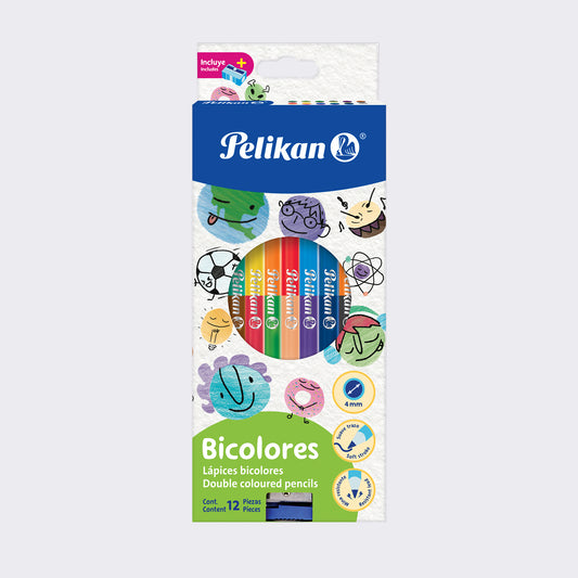 LÁPICES DE COLORES BICOLOR 12=24