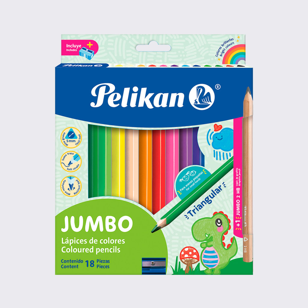 LÁPICES DE COLORES JUMBO X 18