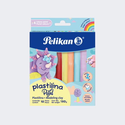 PLASTILINA PASTEL X 10 UNIDADES