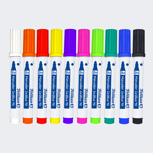 EST 10 MARCADOR GRÁFICO 751 COLORES SURTIDOS